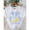 T-shirt con Stampa Limoni Manica Corta Girocollo Top Casual per Estate e Primavera Abbigliamento Unisex
