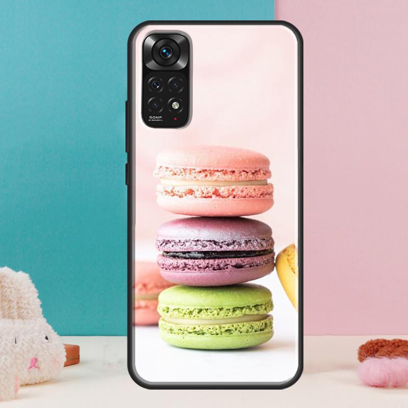 Macarons Cake Dessert Case For Xiaomi Redmi Note 14 12 11 9 10 13 Pro 9S 10S 11S 12S Redmi 13C 10C 12C 14C Cover