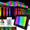 Multicolor Color Spotlight With Remote Outdoor Lighting Reflector RGB LED Floodlight  Festival