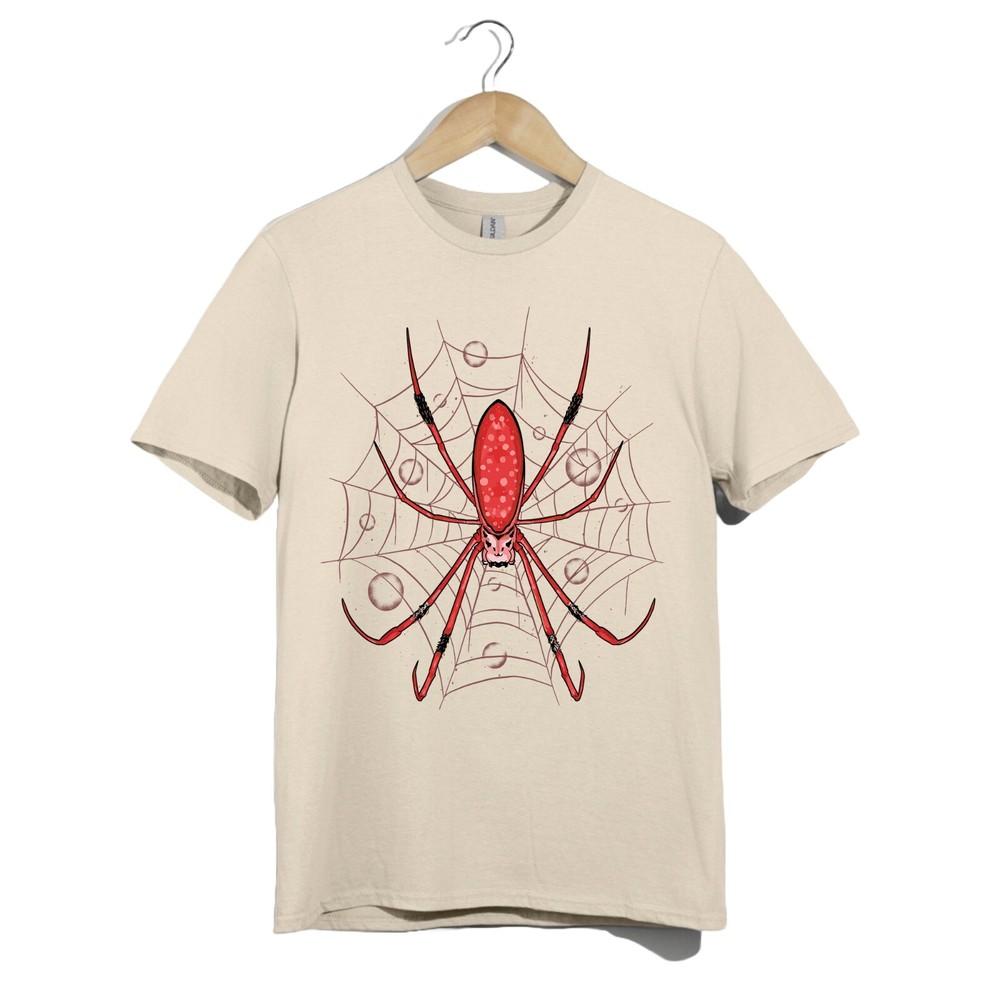 

Red Spider Web T-Shirt – Creepy Cool Insect Design for Halloween and Gothic Style 3XL