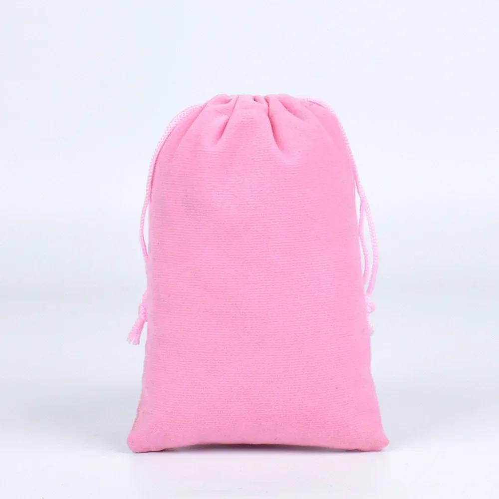 10Pcs/Lot Soft Fabric Velvet Drawstring Gift Bags Wedding Candy Christmas Pouches Jewelry Storage Bag Festival Various Size