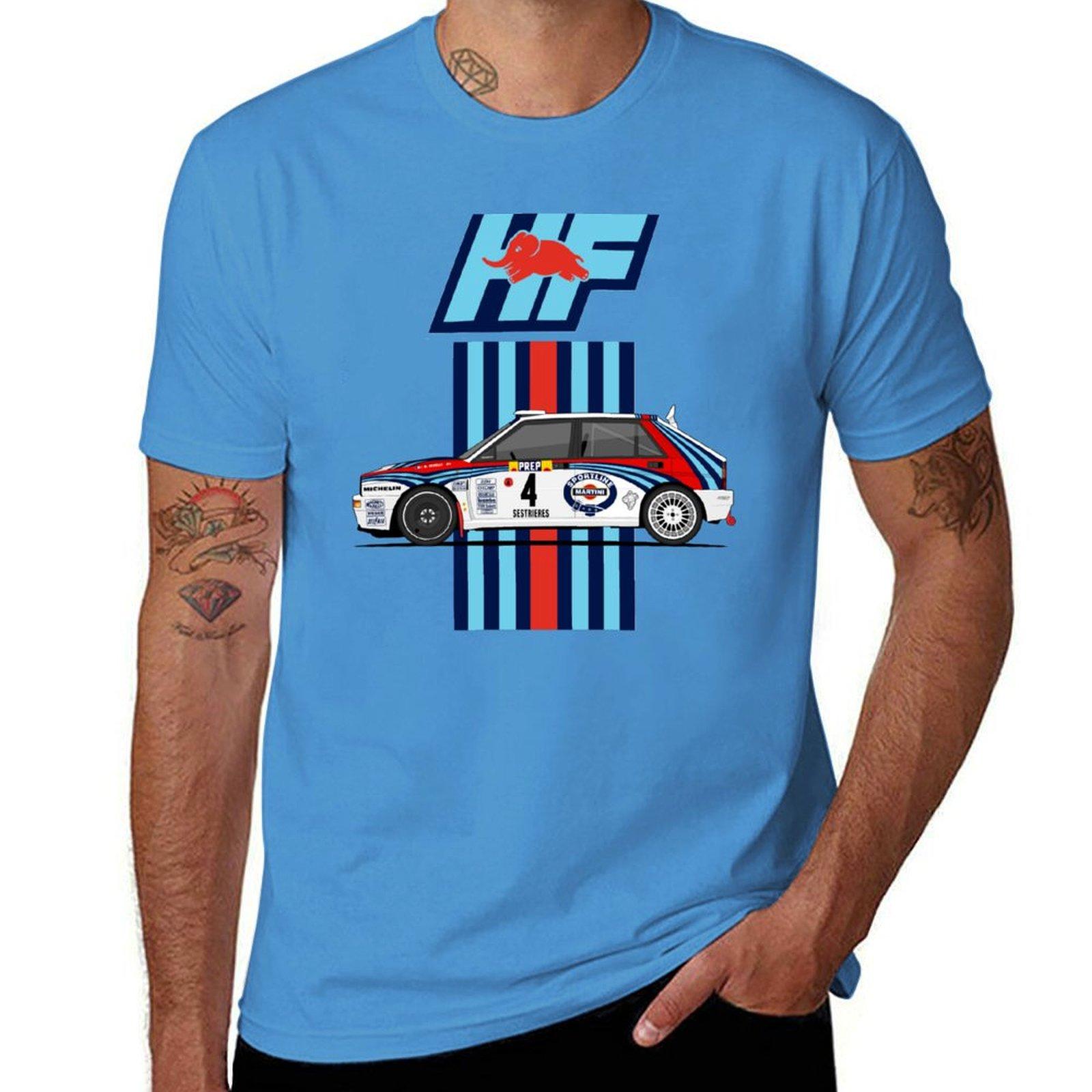 

Lancia Delta integrale HF Футболка кастомные милые топы Футболка с коротким рукавом аниме мужская футболка с принтом S