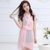 Women's Versatile Chiffon Shawl: Sleeveless, Sun Protection, All-Match Summer Cardigan and Beach Cover-Up