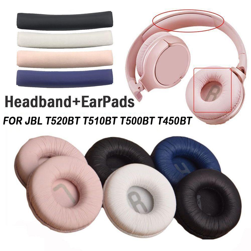 1 Pair Protein Leather Foam Headphone Headband Cushion Cover Replacement Ear Pads