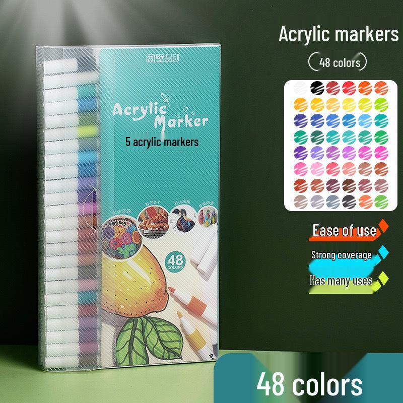 

Набор акриловых маркеров с мягким наконечником, 80 цветов - Не оставляющие пятен, не растекающиеся, накладываемые друг на друга акварельные ручки для детей