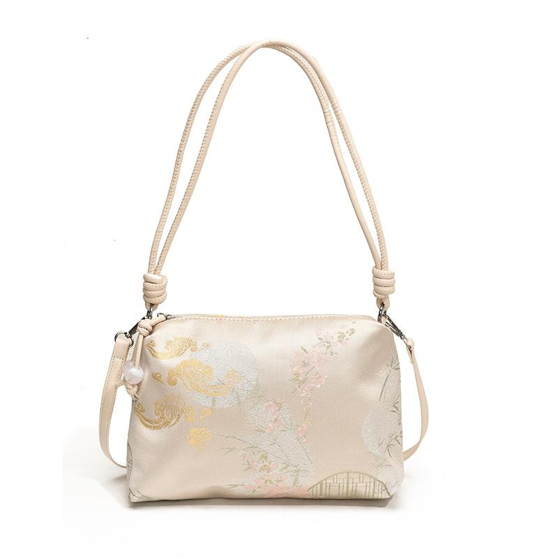 Ny kinesisk stil nasjonal stil tote stor kapasitet bag dame 2024 ny sommer mote underarms pendling skulderveske messenger bag