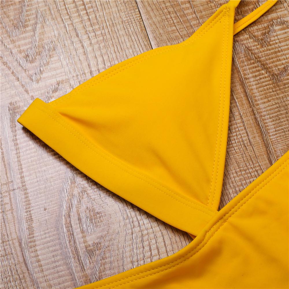 Women's Swimsuit Solid Color Cutout One Piece Sexy Bikini Brazilian Beachwear