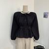 C S In The Room Stripe punChIng Strap Flare blouSe 3Color C