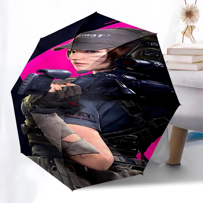 Gamer, Character Themed Automatic Opening and Closing Umbrella, Compact Travel Umbrella, Lightweight and Portable, Suitable for Beach Commut