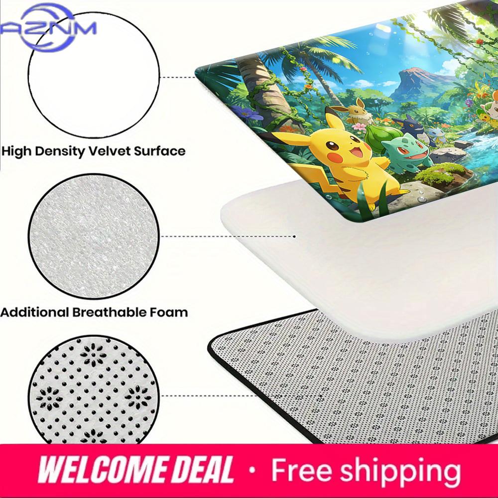 Pokemon Forest River Print Doormat Anti-slip Absorbent Floor Mat for Home Entrance Bedroom Living Room Decor