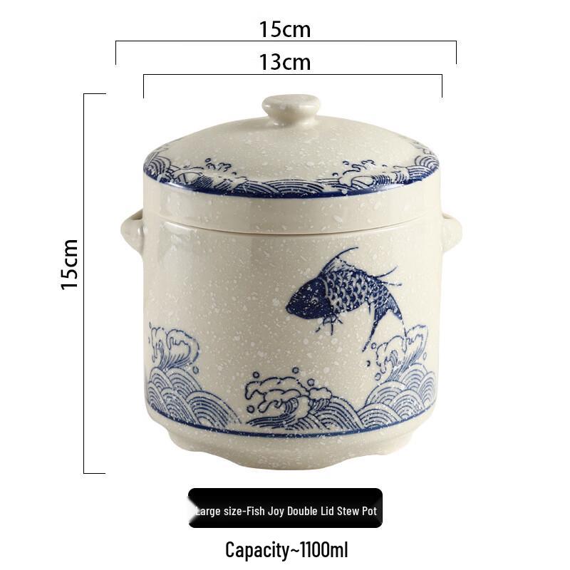 Lilang Ceramic Double Boiler Stew Cup