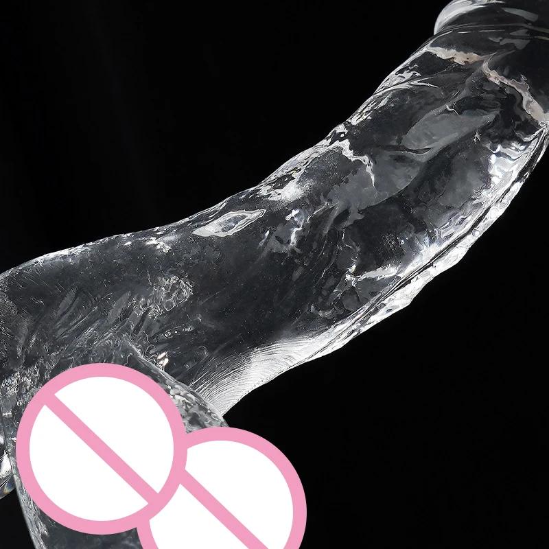 Soft Jelly Dildo Realistic Penis Suction Cup Dildo Big Dick Female Masturbator Clitoral Stimulator Lesbian Sex Toys For Women