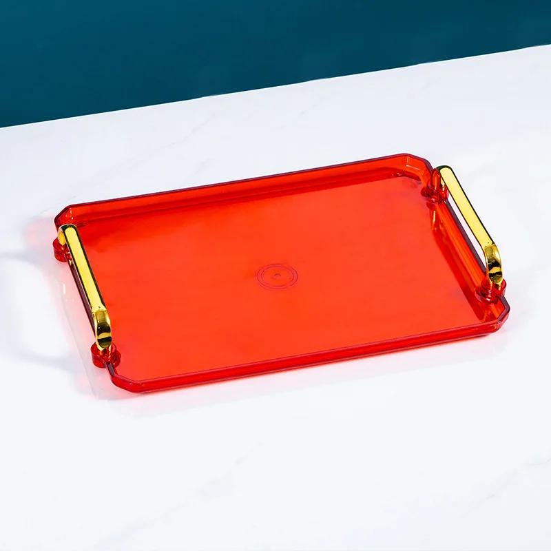 

Пластиковый сервировочный поднос в скандинавском стиле, нескользящий поднос для чая, домашняя кухня, поднос для фруктов, десертов, всякой всячины, многофункциональный кухонный органайзер