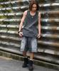 WEGO Distressed Tank Summer Size Sumikuro Men's Top, Sleeveless, Outfit, Streetwear, Gift, L,