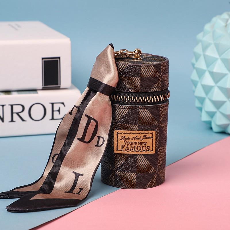 

2023 Vintage Monogram Mini Coin, Earphone & Lipstick Keychain Bag