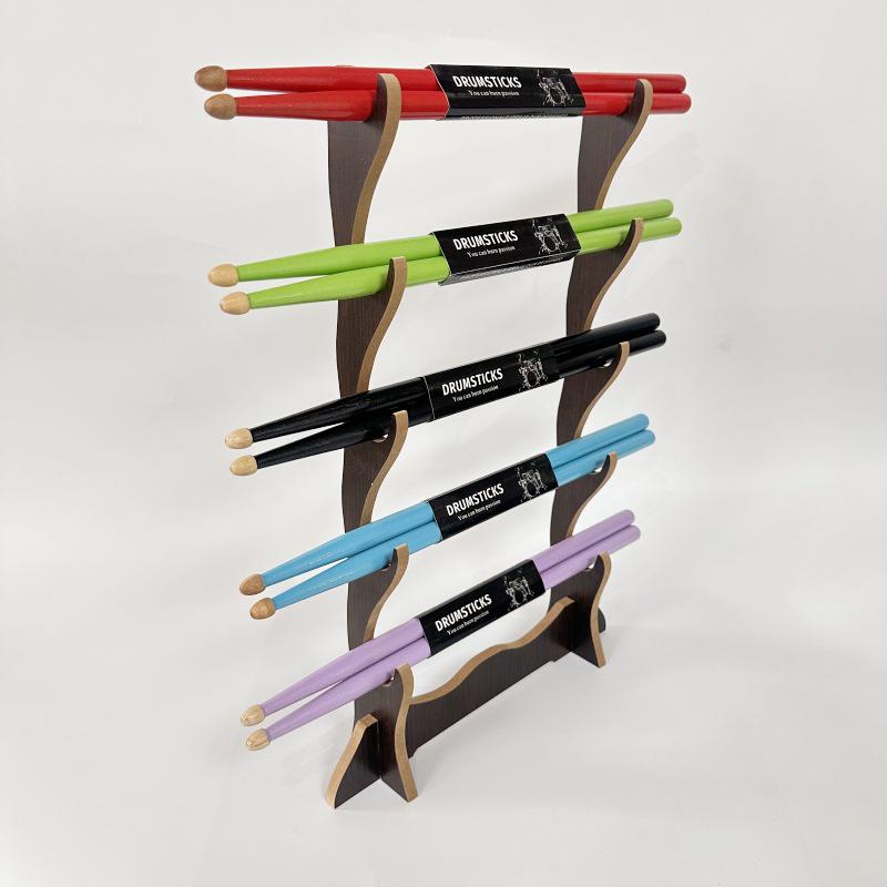 Soporte de Almacenamiento de Baquetas y Mazos de Madera - Soporte de Exhibición Universal Multicapa para Instrumentos Musicales