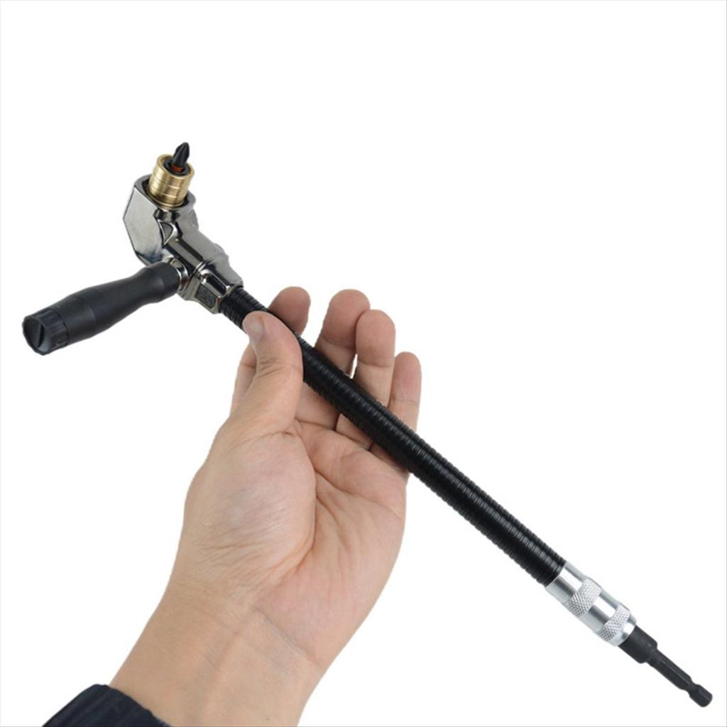 2025+ Right Angle Flex Shaft Drill Extension Attachment 90Degree Adjustable Flexible Bits Screwdriver Adapter Woodworking Tool