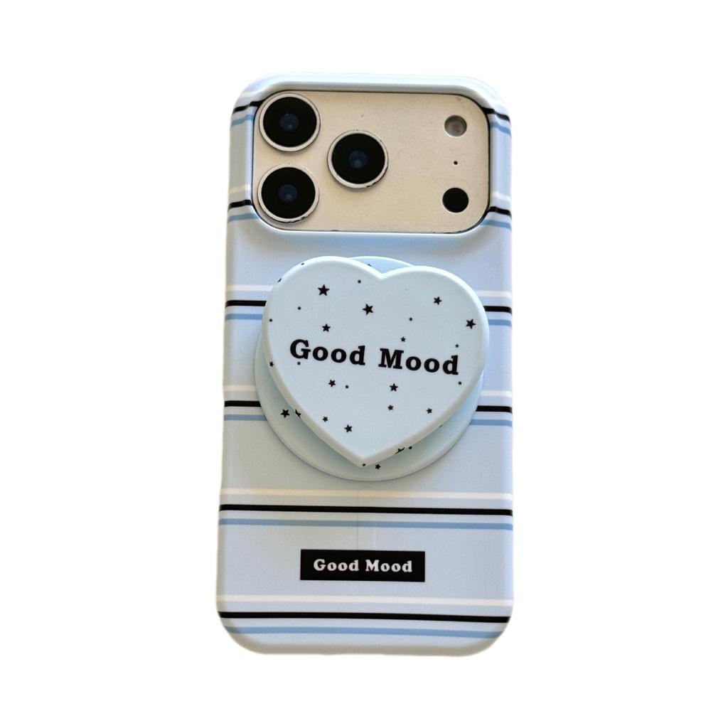 Korean-Style Striped Magnetic Phone Case for iPhone 15 Pro/17 Pro Max, Women's 16