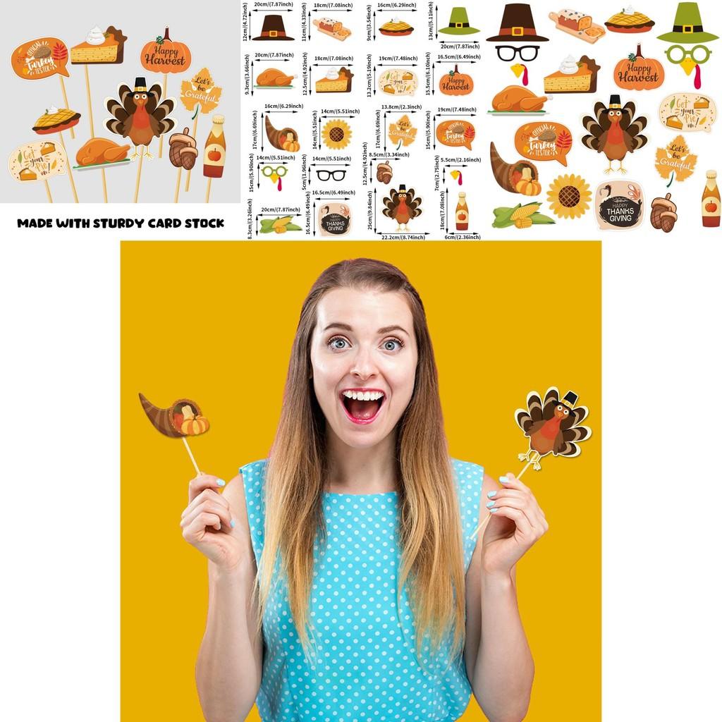 American Style Thanksgiving Day Decor Photo Booth Props For Holiday Party Fun