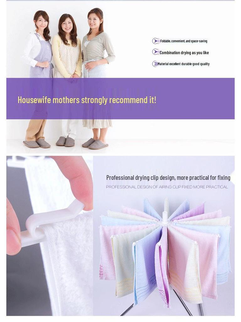 Varal Dobrável de Aço Inoxidável para Roupas de Bebê e Toalhas para Quarto