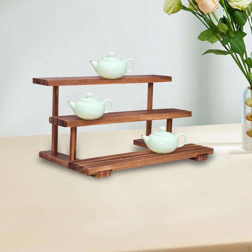Wood Display Riser Jewelry Rack Fashion Creative Tabletop Collectibles Stand Showcase