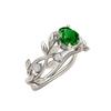 Elegante Hochzeit Braut Blätter Rebe Hohl glänzenden Strass Dame Ring Schmuck