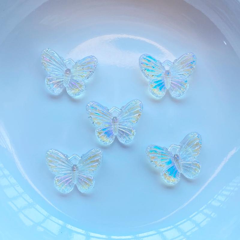 

40Pcs New Kawaii Cute 12*16mm Shining Butterfly Flat Back Resin Cabochons Scrapbooking DIY Jewelry Craft Decoration Accessorie
