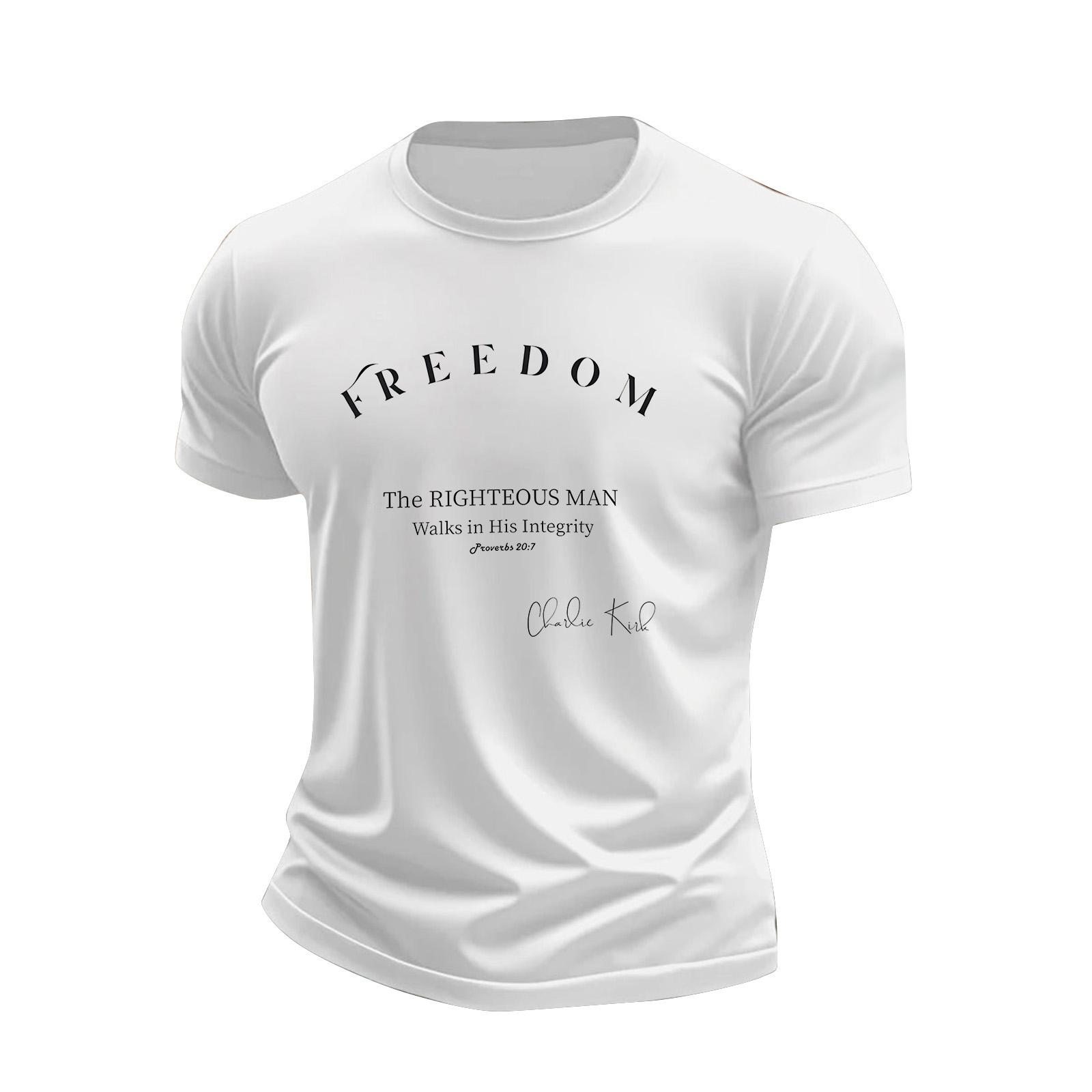 

Men s Printed Short Sleeve T-Shirt Men s Loose Casual Short Sleeve Top XL білий