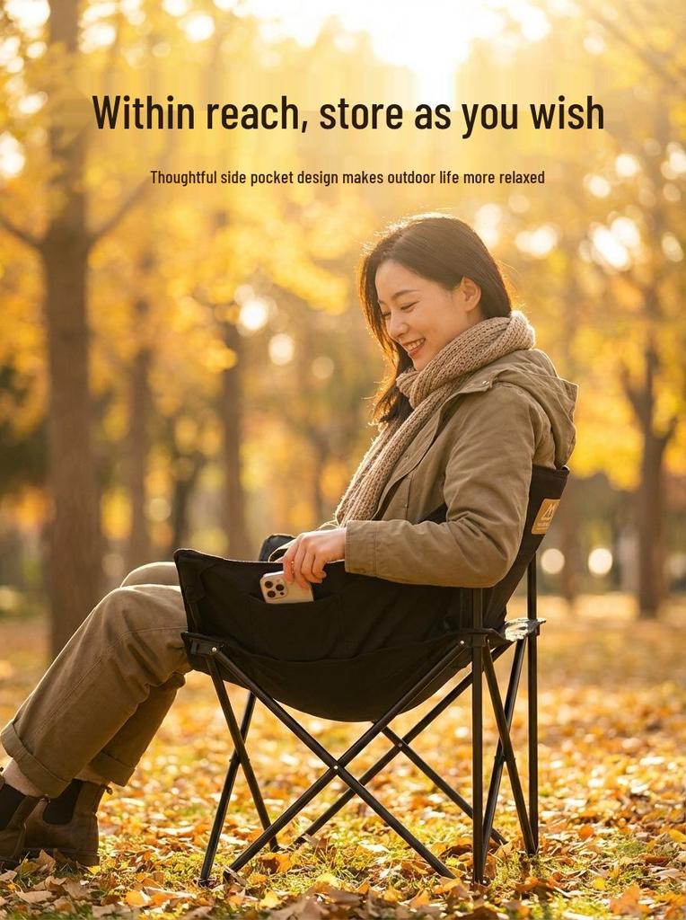 Ultra-Light Portable Folding Moon Chair for Outdoor Camping & Fishing