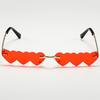 Love Heart Shaped Rimless Sunglasses Women New Fashion Party Shades Eyewear Metal Frame Sun Glasses UV400 Fancy Accessories