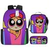 PowerPuff Pigerne Z Rygsæk Elev Skole taske Letvægt Vandtæt Stor Kapacitet Blyantstaske Børne Gave