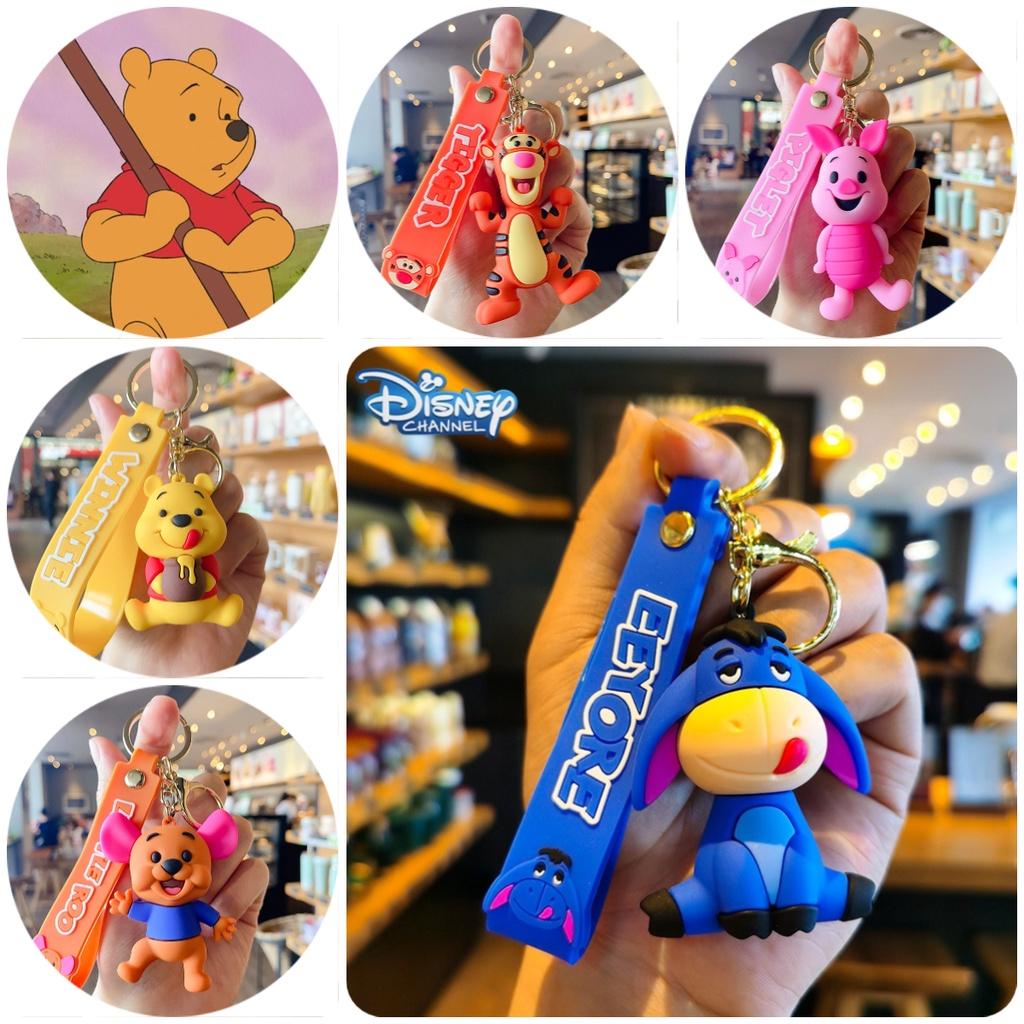 Cute Pvc Winnie The Pooh Keychain Cartoon Tiger Keyring Gift