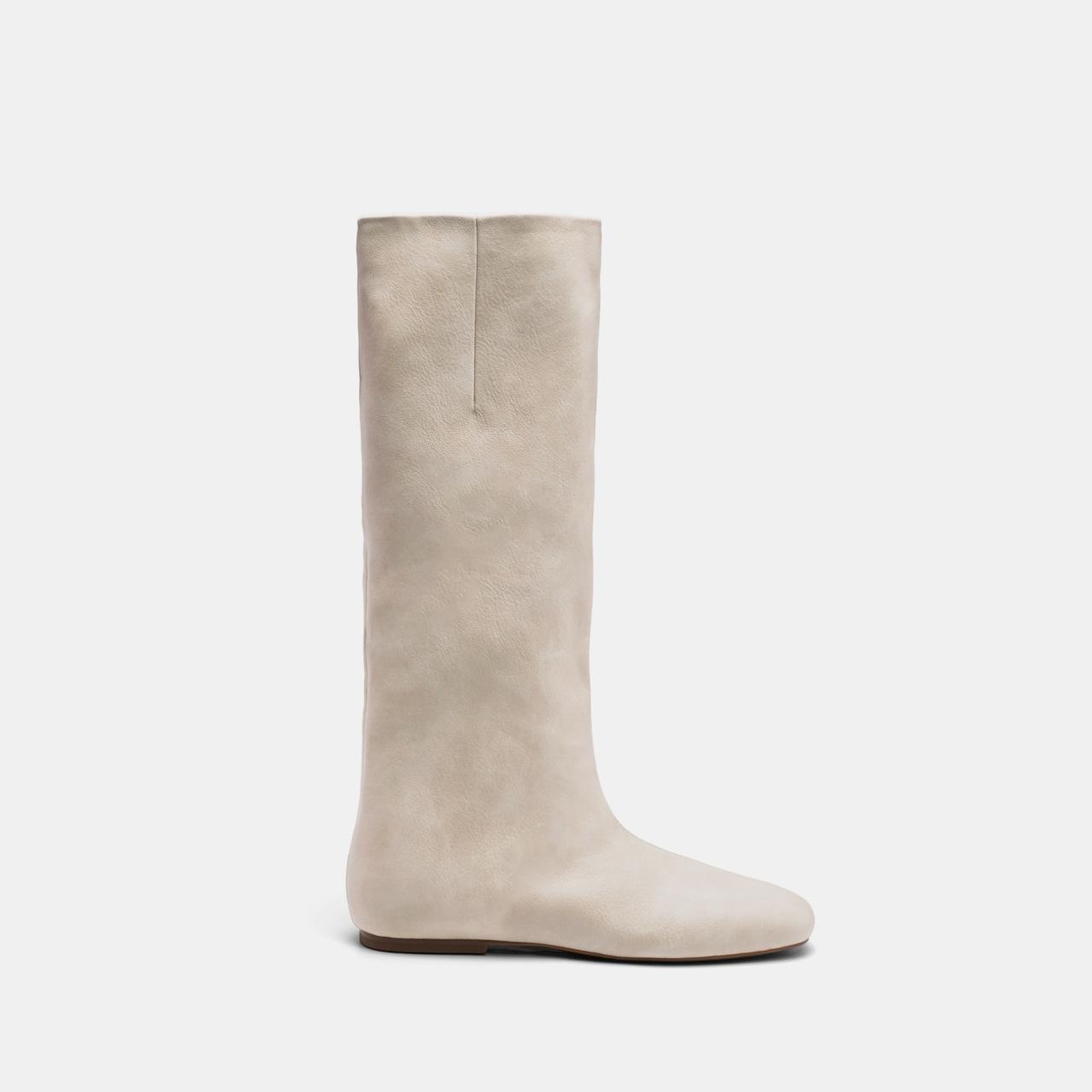 

Retro Shoes, Fashionable Boots, New Style, Versatile Flat Long Boots for Women 40 бежевий