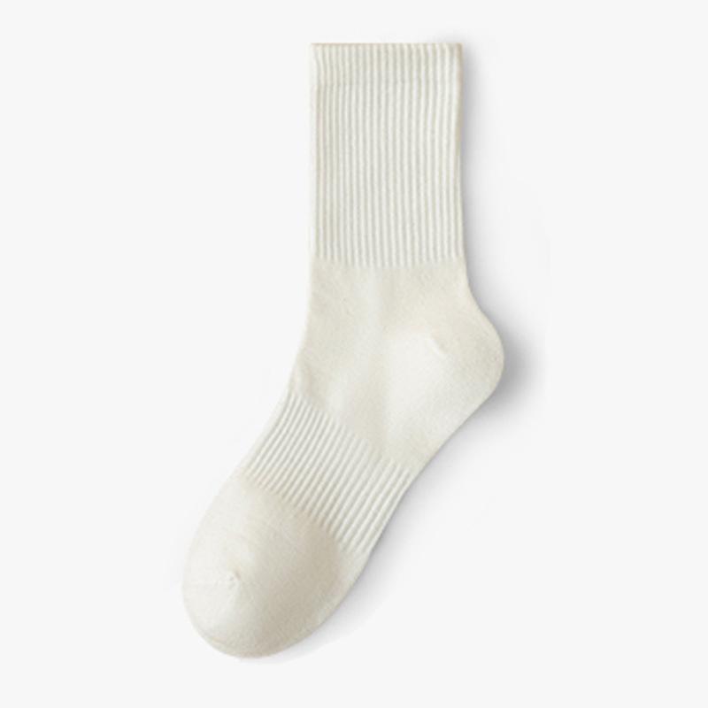 Socks Women'S Medium Tube Socks Cotton Socks Deodorant Sports Women'S Cotton Socks Black And White Couple Boneless Stockings Tide