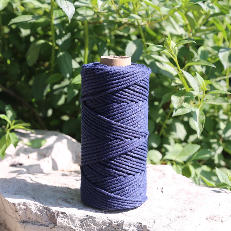 2 mm farbiges Baumwollfadenseil für selbstgemachte dekorative geflochtene Wandteppiche