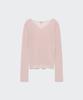 MUSINSA STANDARD WOMAN Women'S Linen Blend Ribbed V-Neck Sheer Knit [Indian Pink]