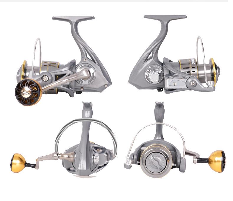 Large Capacity All-Metal Spinning Fishing Reel with Increased Beveled Spool