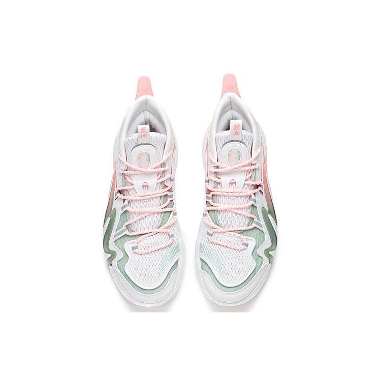 Anta Berserk 2 High-Top Performance Basketball Shoes Men's White Pink Green 112031602-6
