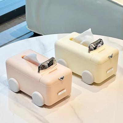 Caixa de lenços criativa, caixa de papel para sala de estar, caixa de armazenamento de lenços multifuncional para casa e sala de jantar, caixa de armazenamento de mesa