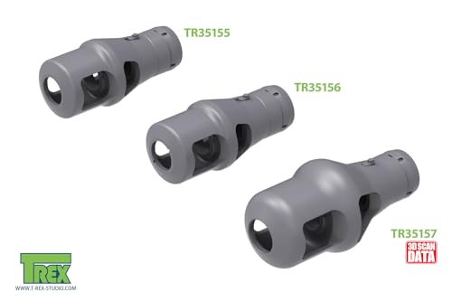 T-Rex Studio 1/35 Scale German 8.8cm KwK/PaK Muzzle Brake, Late Type 1 (4-Pack) Plastic Model Parts TR35155