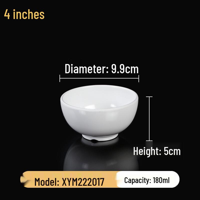 Melaminová sada čtvercových misek: Ideální pro Hot Pot, Omáčky, Rýži, Kaši a Polévku - Pro Komerční a Restauranční Použití.