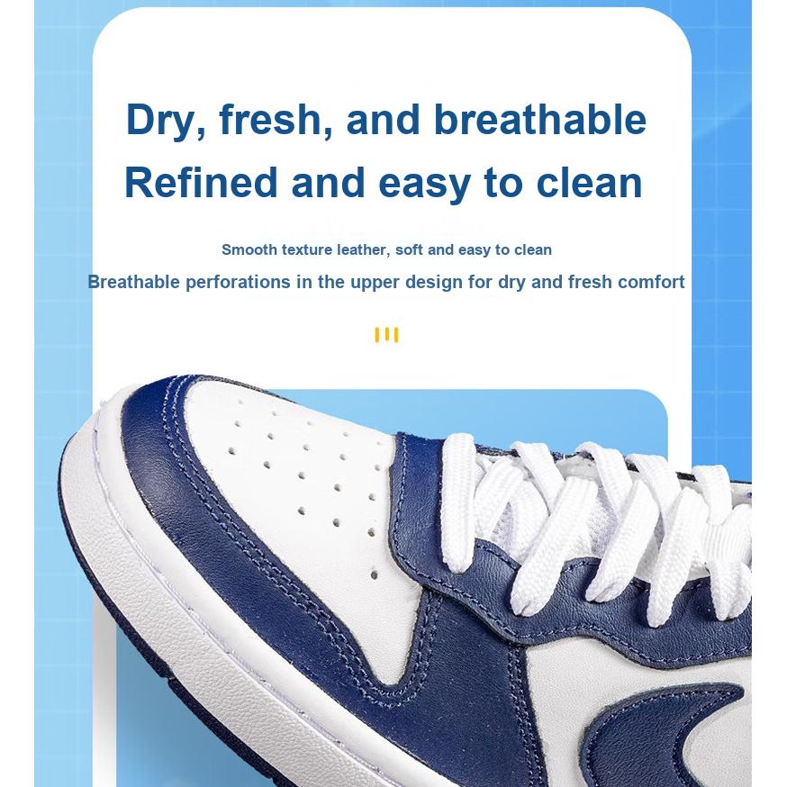 Nové Nike Court Borough Mid 2 Bílé Blue Void GS CD7782-107