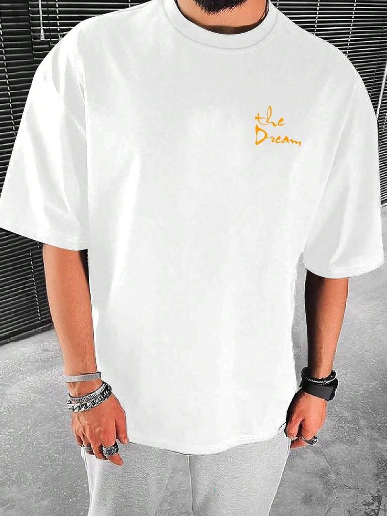 Nesníte svůj život, žijte svůj sen Pánské oblečení Móda Letní trička Streetwear 100% Bavlna Volné topy Prodyšné tričko