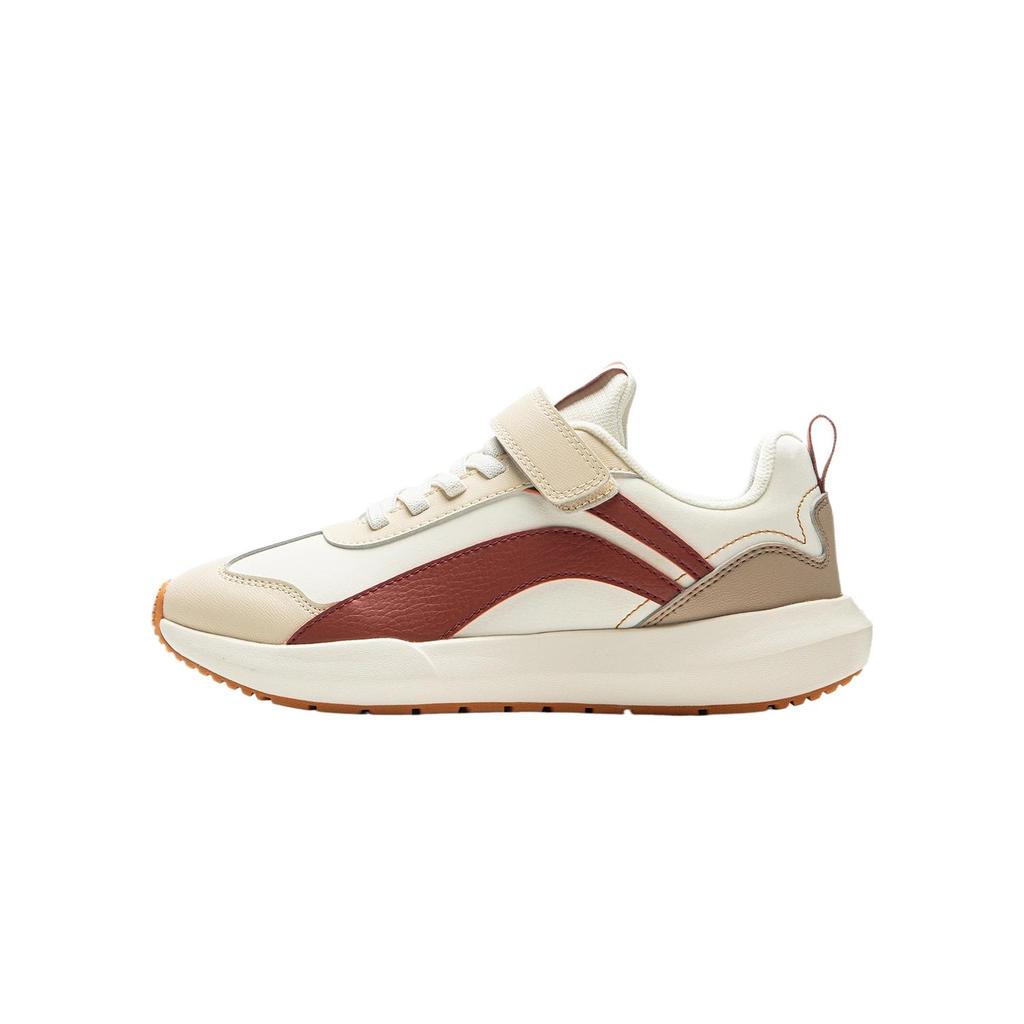 Li Ning Kids Sports Lifestyle Series Synthetic Leather Comfortable Lightweight Fit Low Top Casual Shoes Kids Casual Shoes YKCU082-15