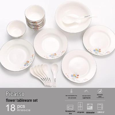 Picasso 'Flower of Friendship' Ceramic Dinnerware Set