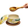 Handgeschnitzter hitzebeständiger Holzlöffel im japanischen Stil, Reislöffel mit langem Griff aus Bambus, Küchenutensilien