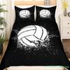 Volleyball Sport Bedding Set Sports Theme Duvet Cover King Queen Watercolor Volleyball Comforter Cover Ball Game Quilt Cover