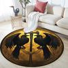 Crow,Round Area Rug,Carpet Rug for Living Room Bedroom Sofa Playroom Decor,Non-slip Floor Mat