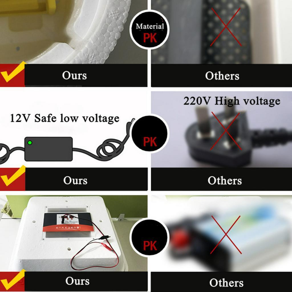 55 Ägg Kläckare Helt LED Vändare Kyckling Anka Digital Display Smart Känslig Automatisk Äggkläckningsmaskin US/EU-kontakt 110V-240V