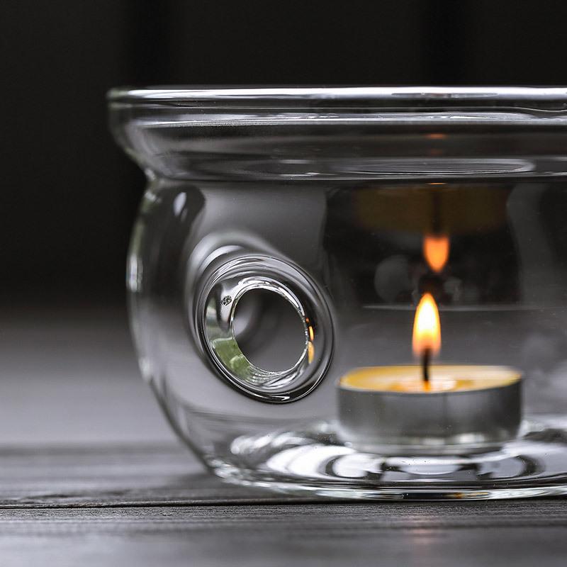Glas tevärmare Tevärmare Hushållsvärmeisolering Rund värmarbas Ljus tekanna Teset värmare